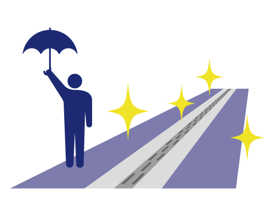 排水性、歩行性に優れバリアフリー歩道